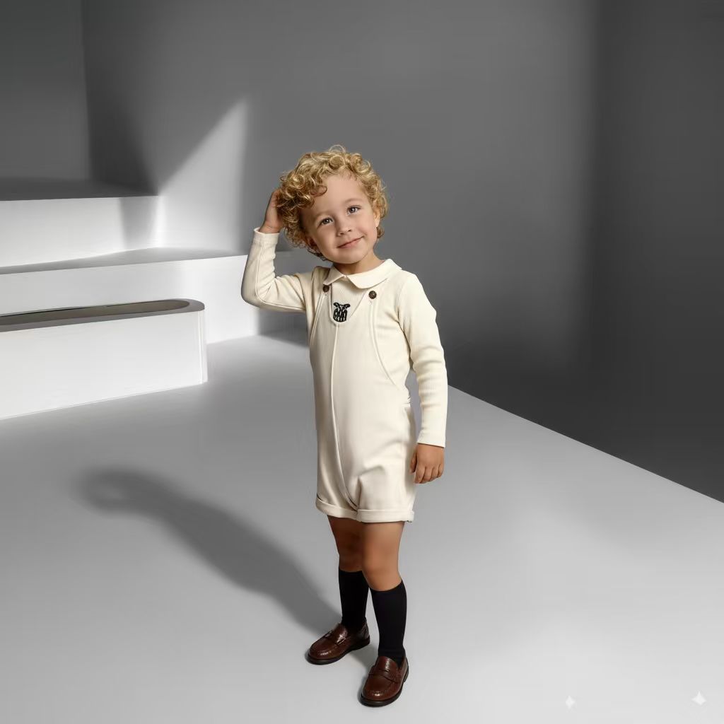 Baby Strap Overall - Off White