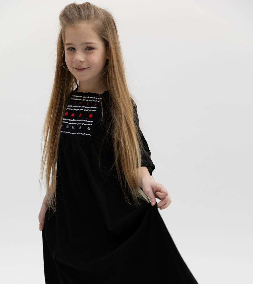 Embroidery shirring robe