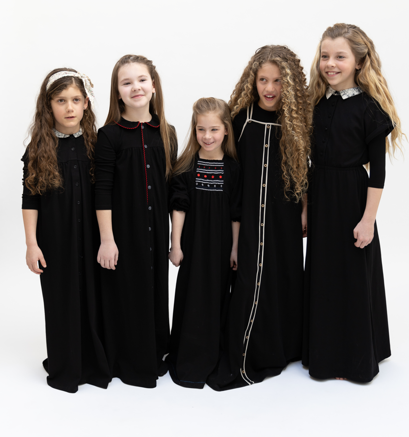 Embroidery shirring robe