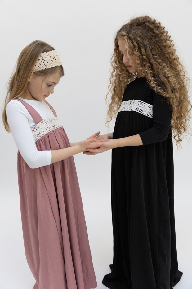 Jumper Crochet Chest Robe - Dk. Mauve