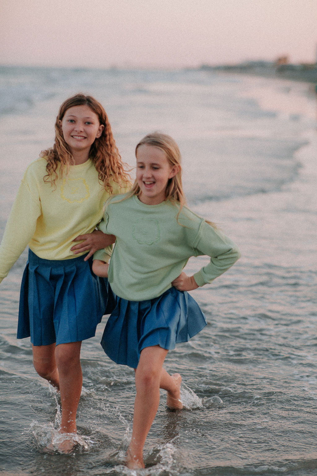 Big Emblem Top - Pale Yellow