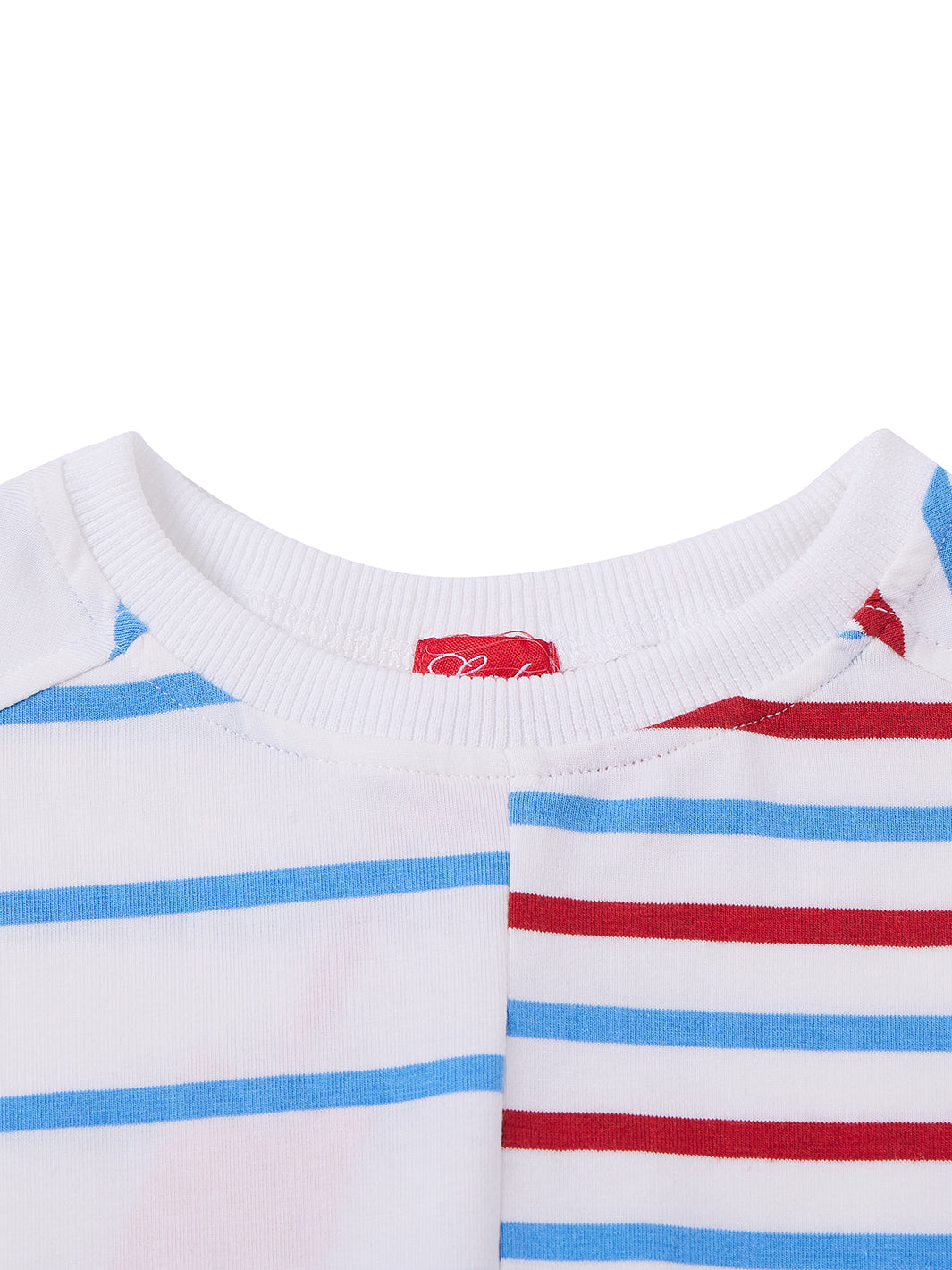 Half Striped Long Sleeve Top