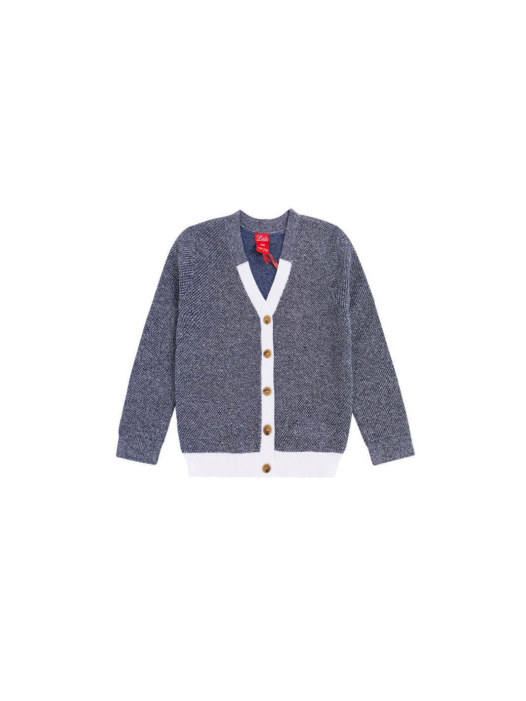 Cardigan Rectangle Mix Sweater