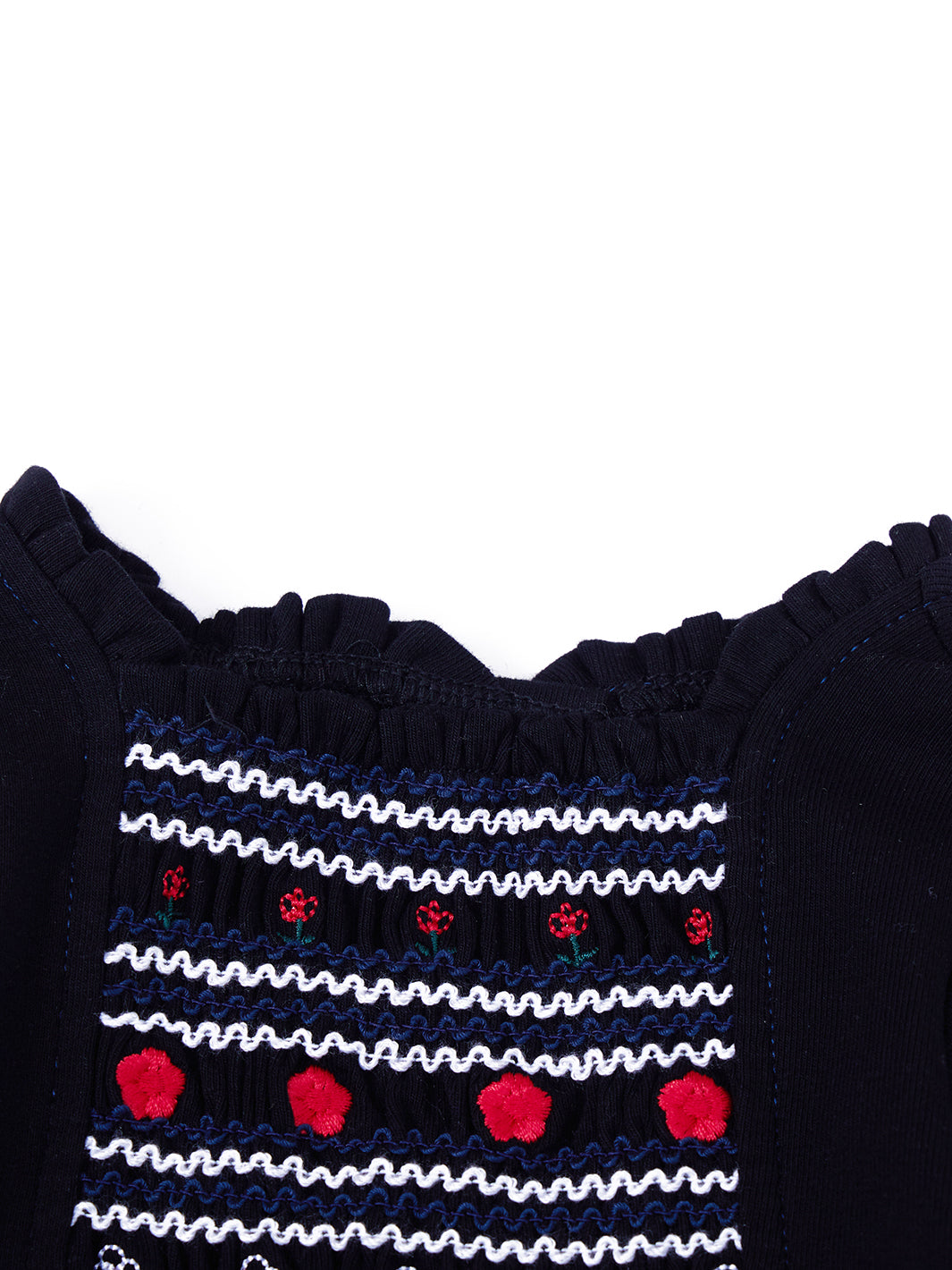 Embroidery shirring robe