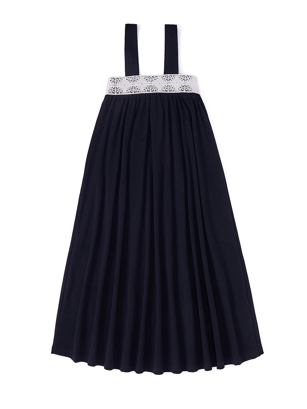 Jumper Crochet Chest Robe - Black