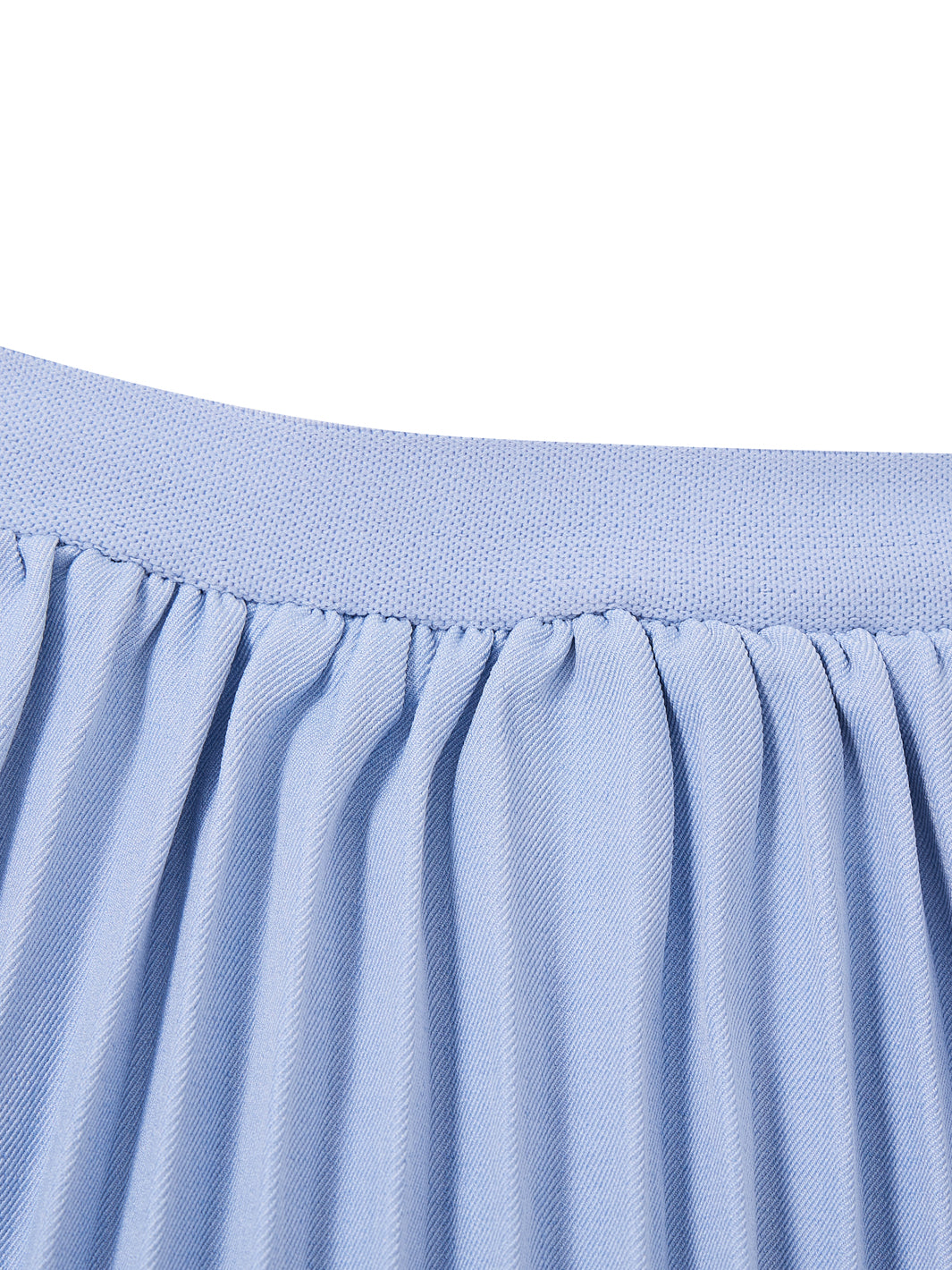 Solid Accordion Pleated Skirt - Lt. Blue