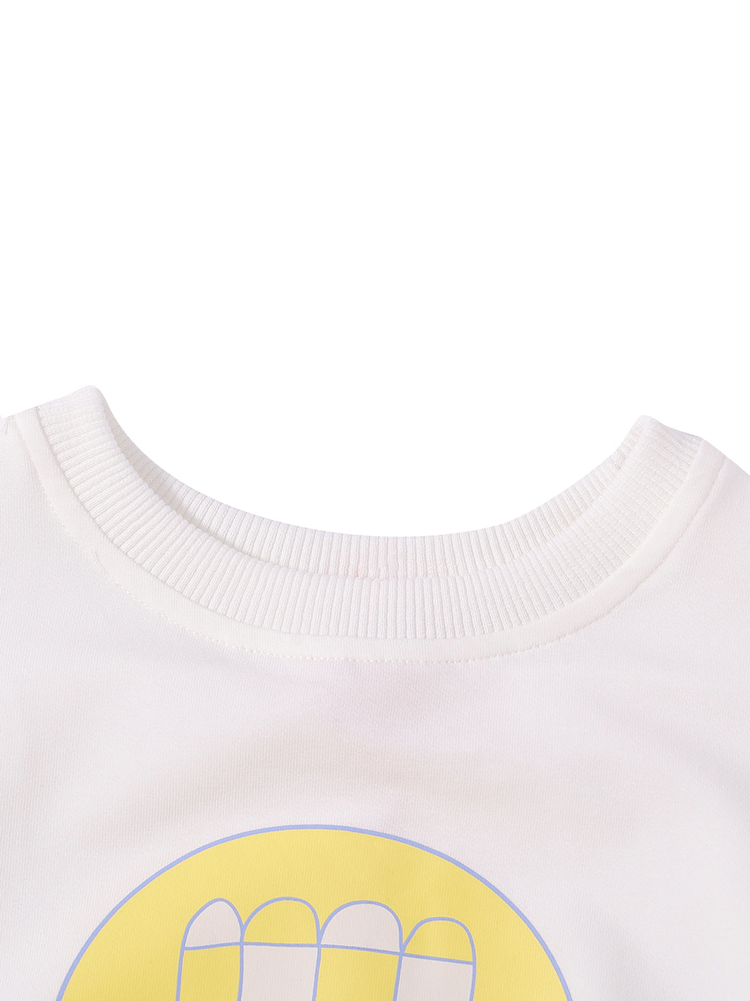 Checked Flower Print Top - White/Yellow