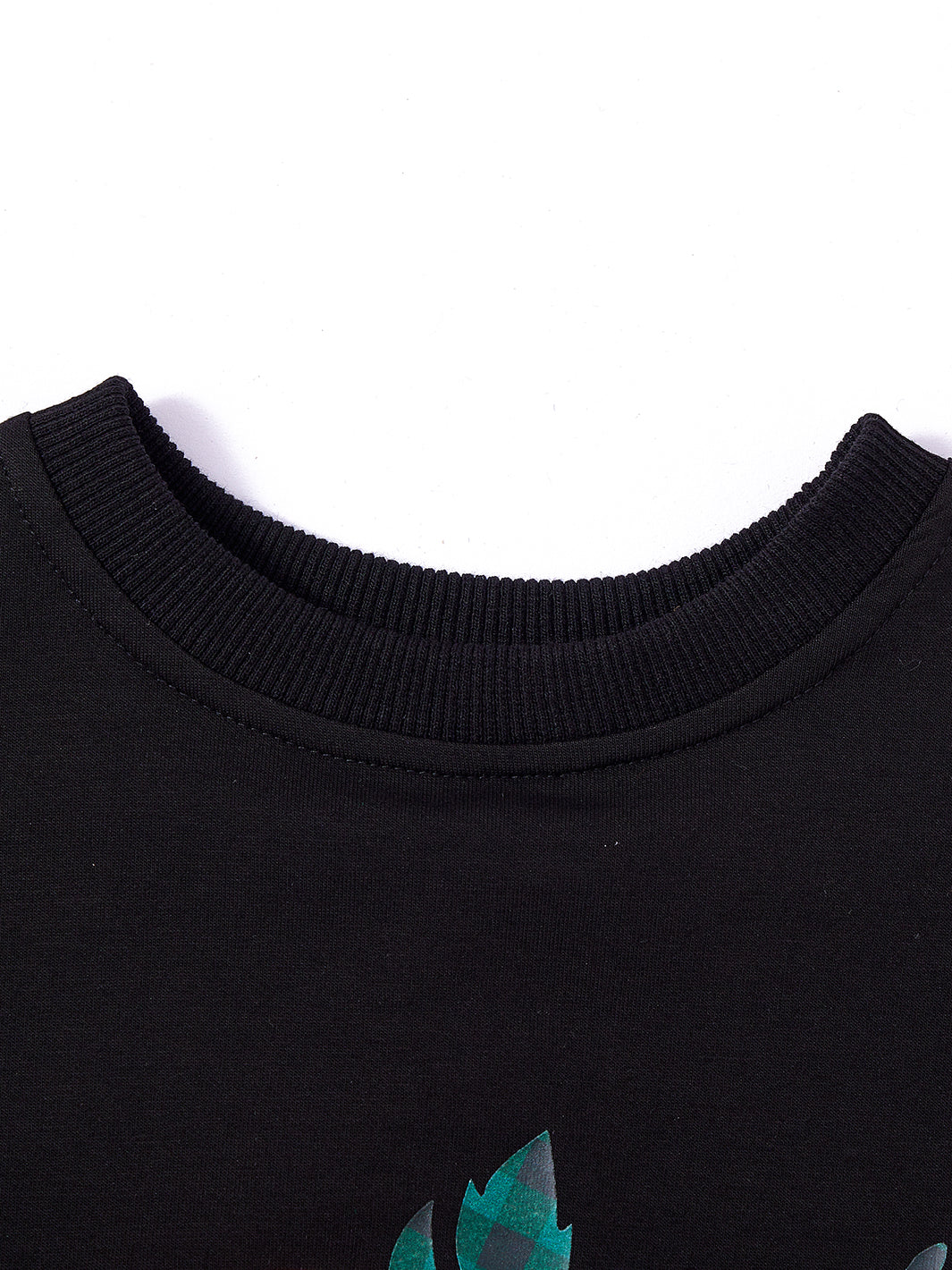 Strawberry Print Top - Black