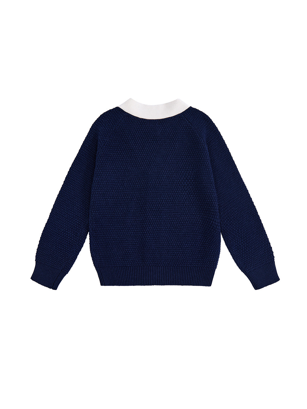 Raised Bubble Knit Cardigan - Navy Mix