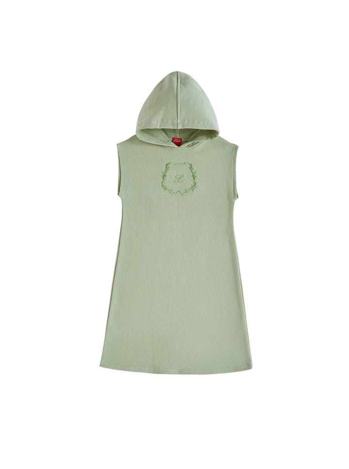 Hooded Emblem Jumper - Seafoam