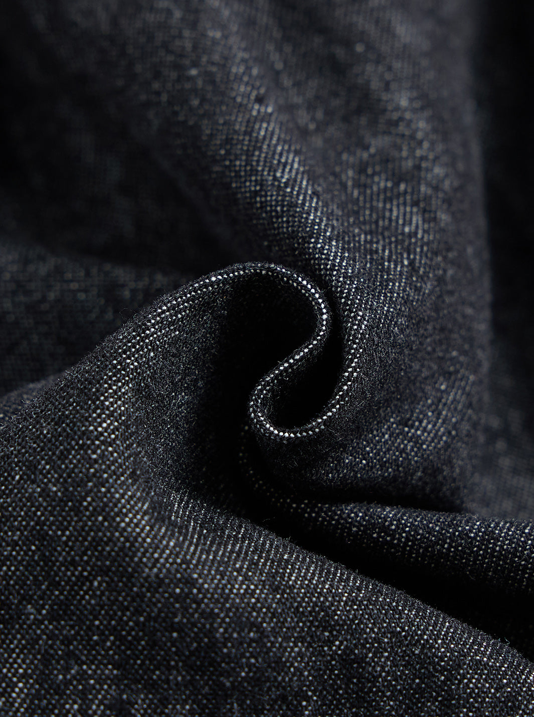 Denim Trim Dress - Black Denim