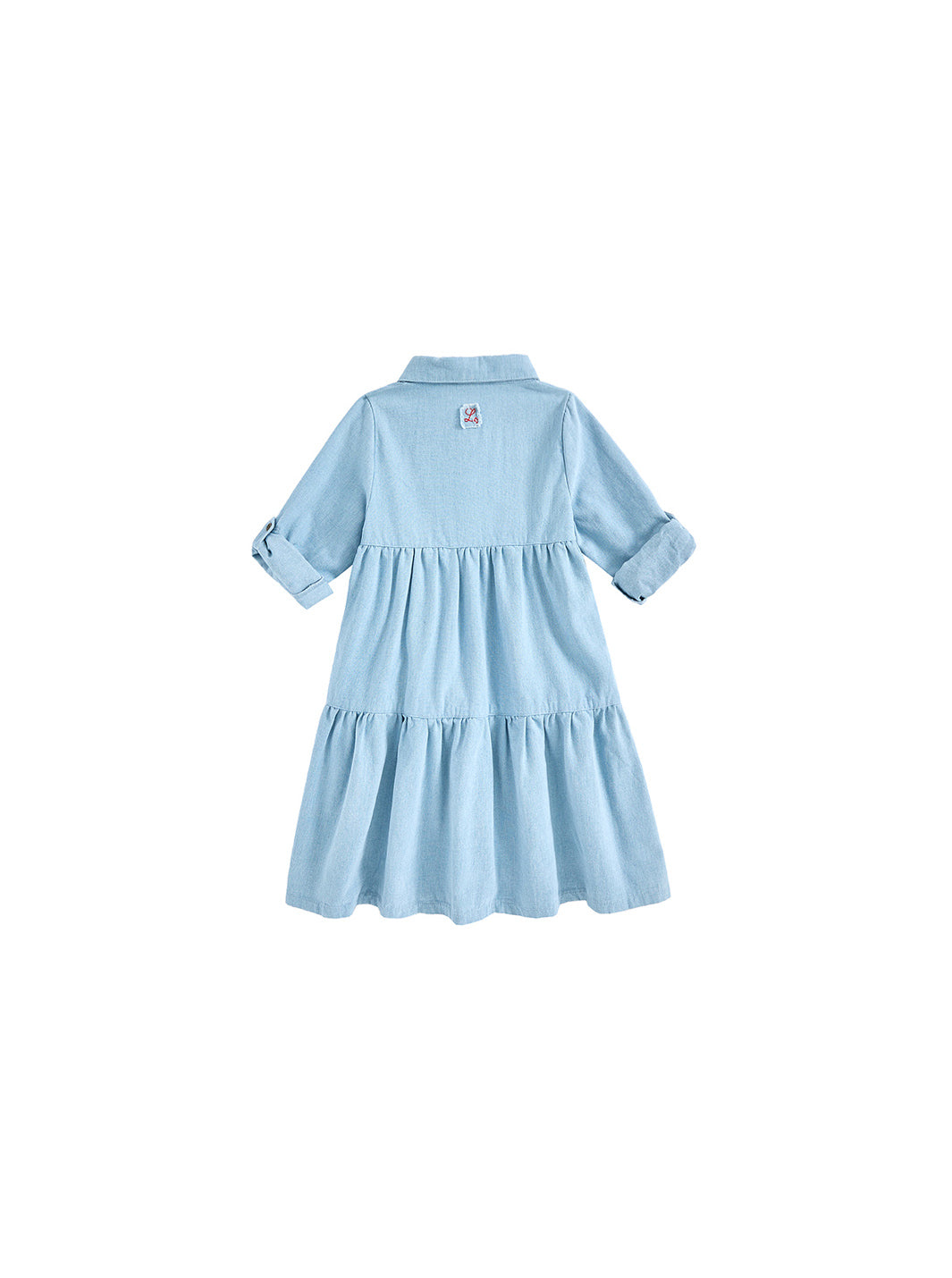 Denim Trim Dress - Pale Blue Denim