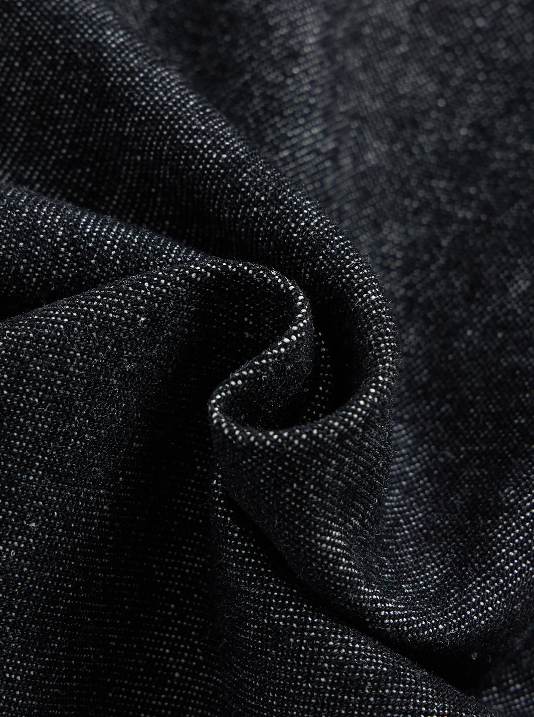 Denim Long Trim Pants - Black Denim