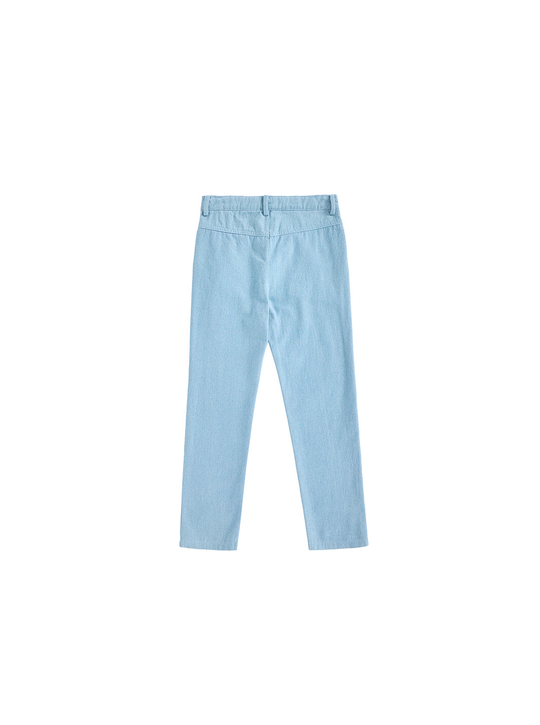 Denim Long Trim Pants - Pale Blue Denim