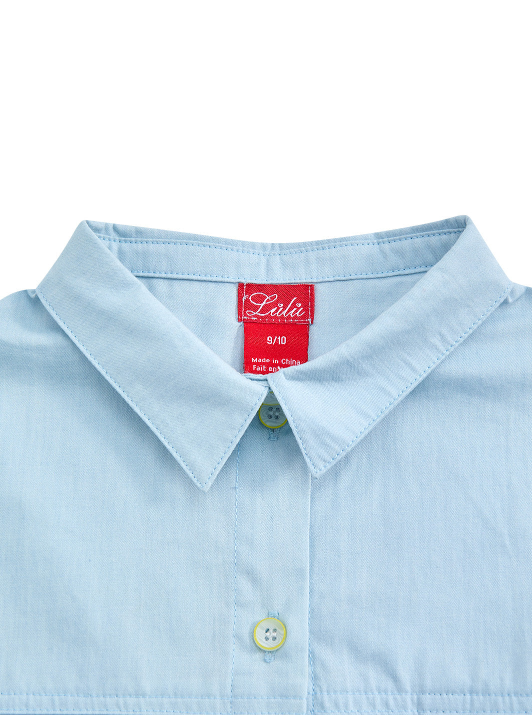 Pocket Crop Shirt - Pale Blue