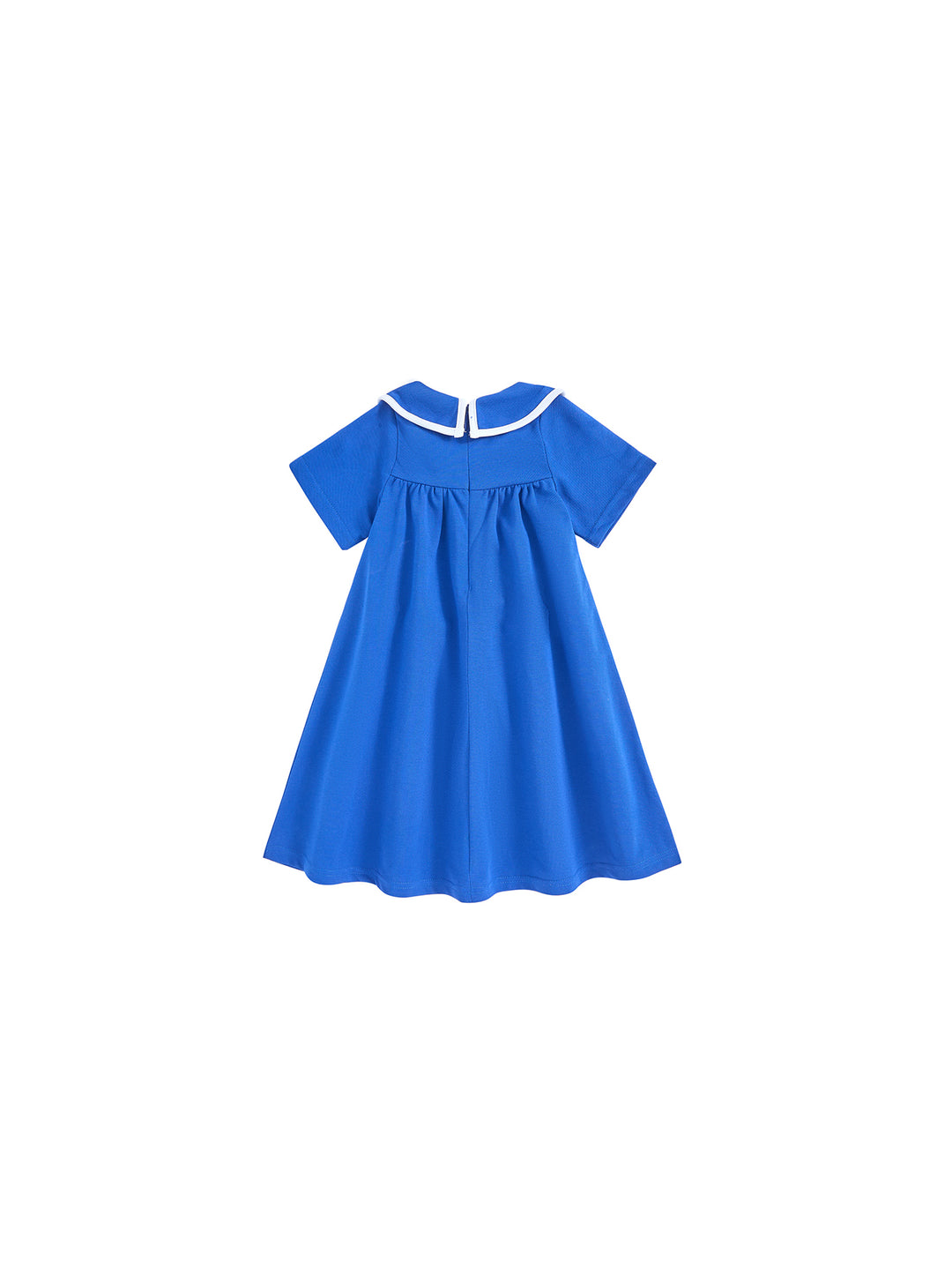 Collar Binding Dress - Deep Royal blue