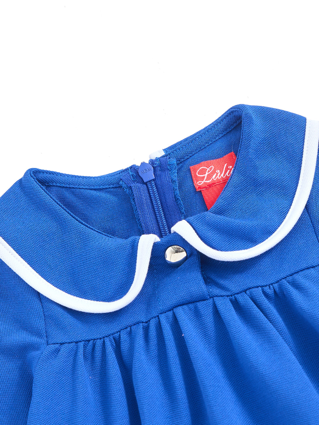 Collar Binding Dress - Deep Royal blue
