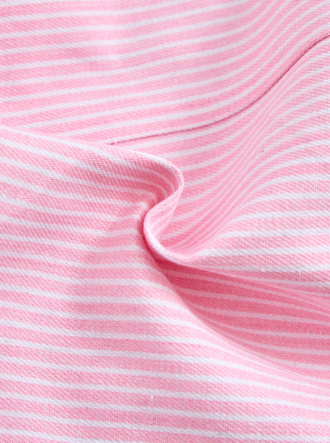 Denim Stripe Ruffle Romper