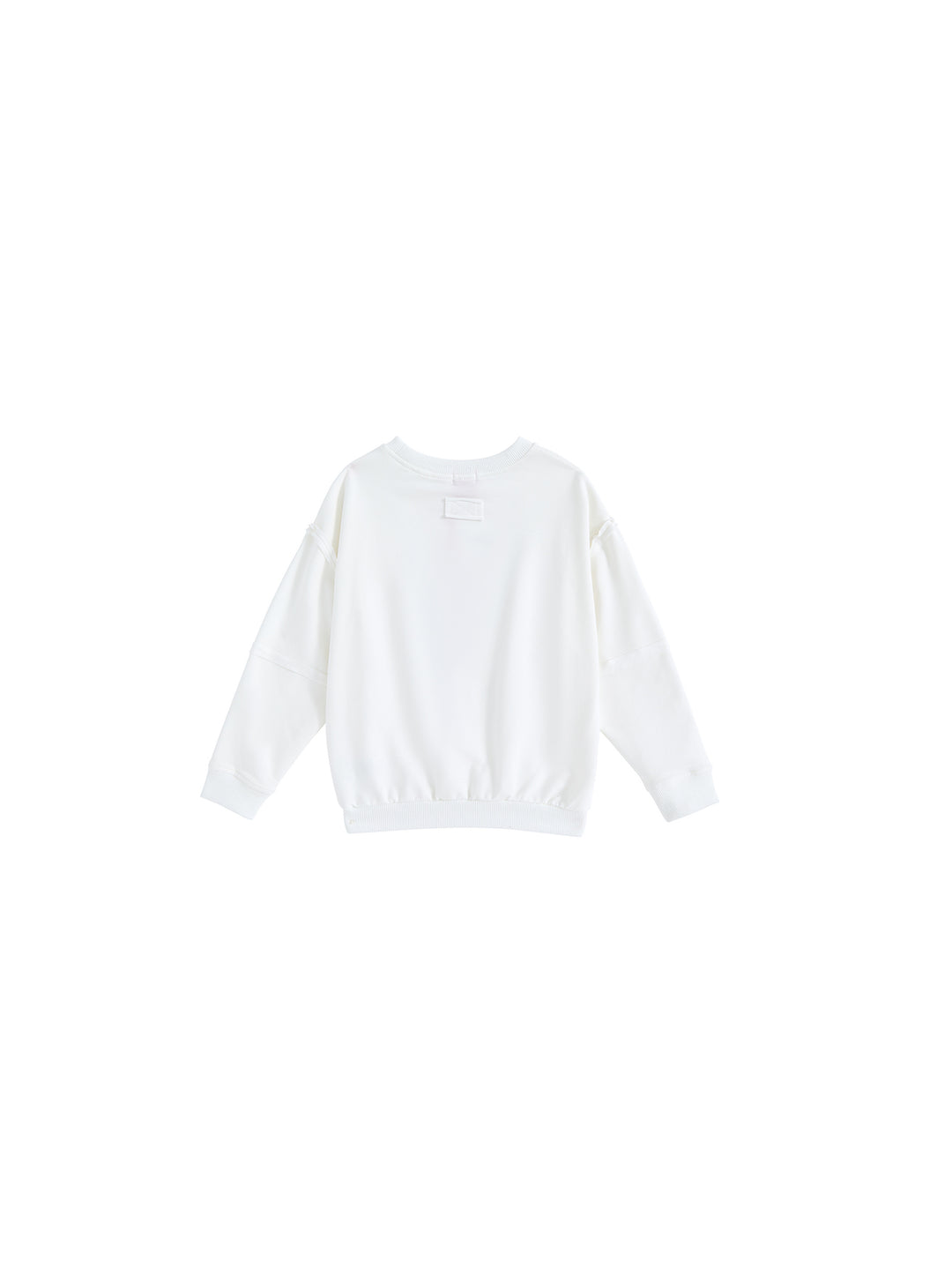 Print Emblem Top - Winter White/ Lt. Blue