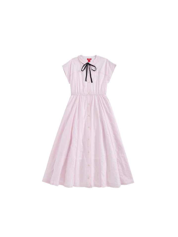 Eyelet Striped Dress