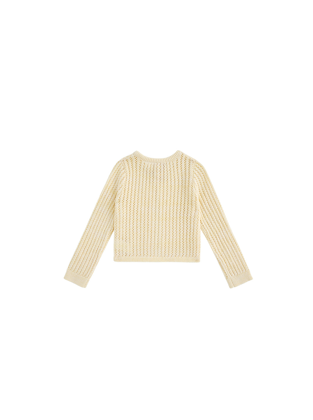 Crop Length Sweater - Rice Beige