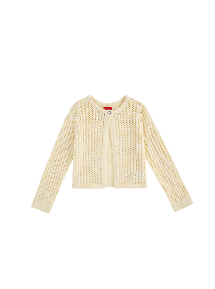 Crop Length Sweater - Rice Beige