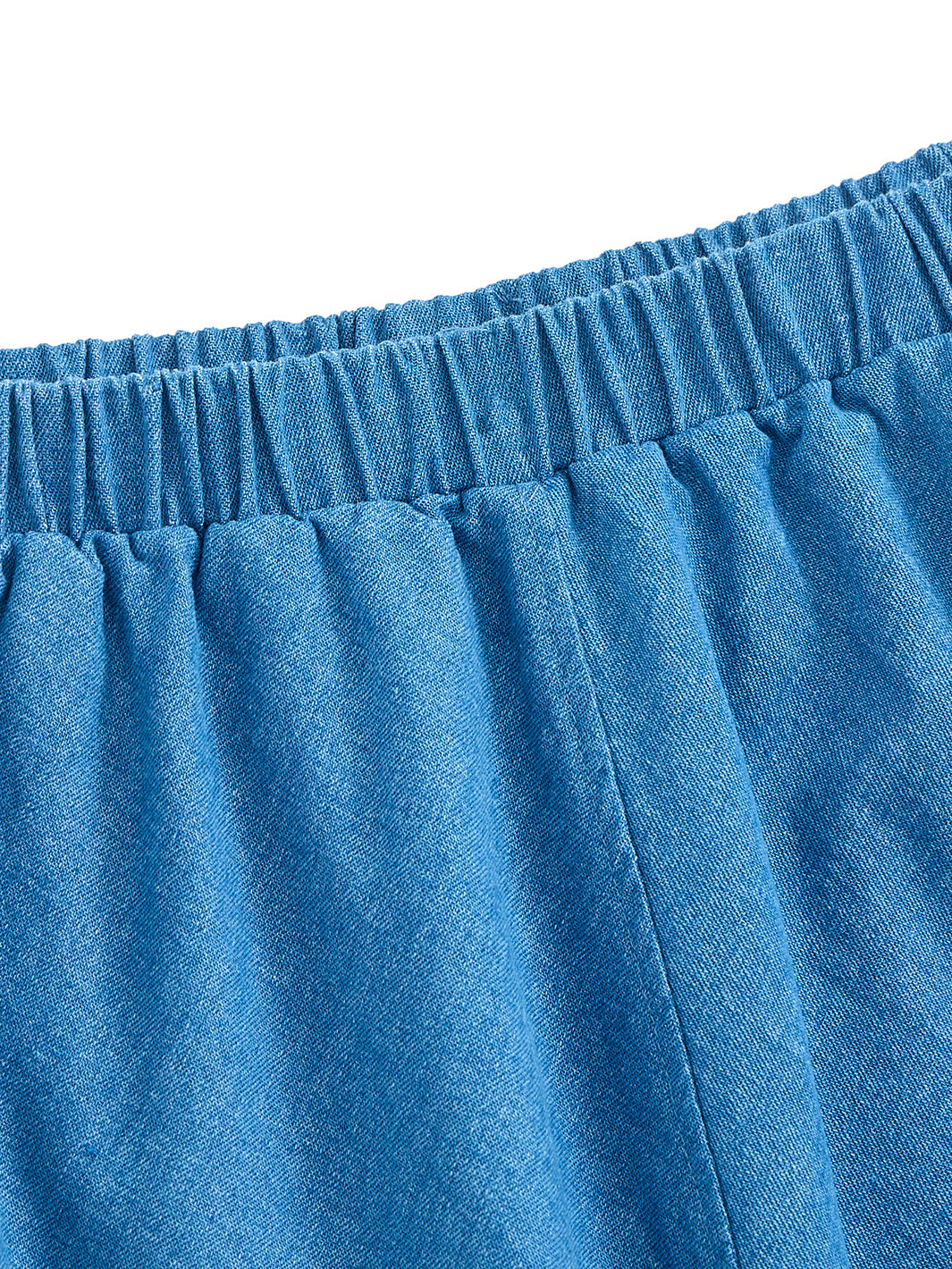 Denim Patch Midi Skirt - Blue Denim