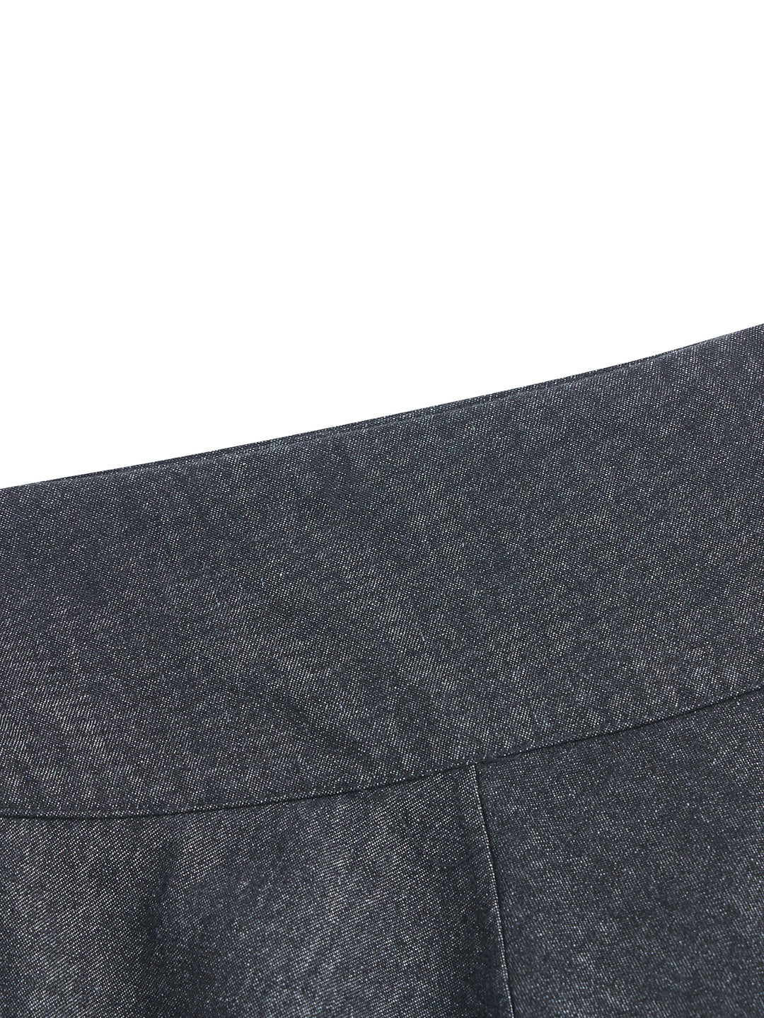 Denim Patch Yoke Skirt - Black Denim