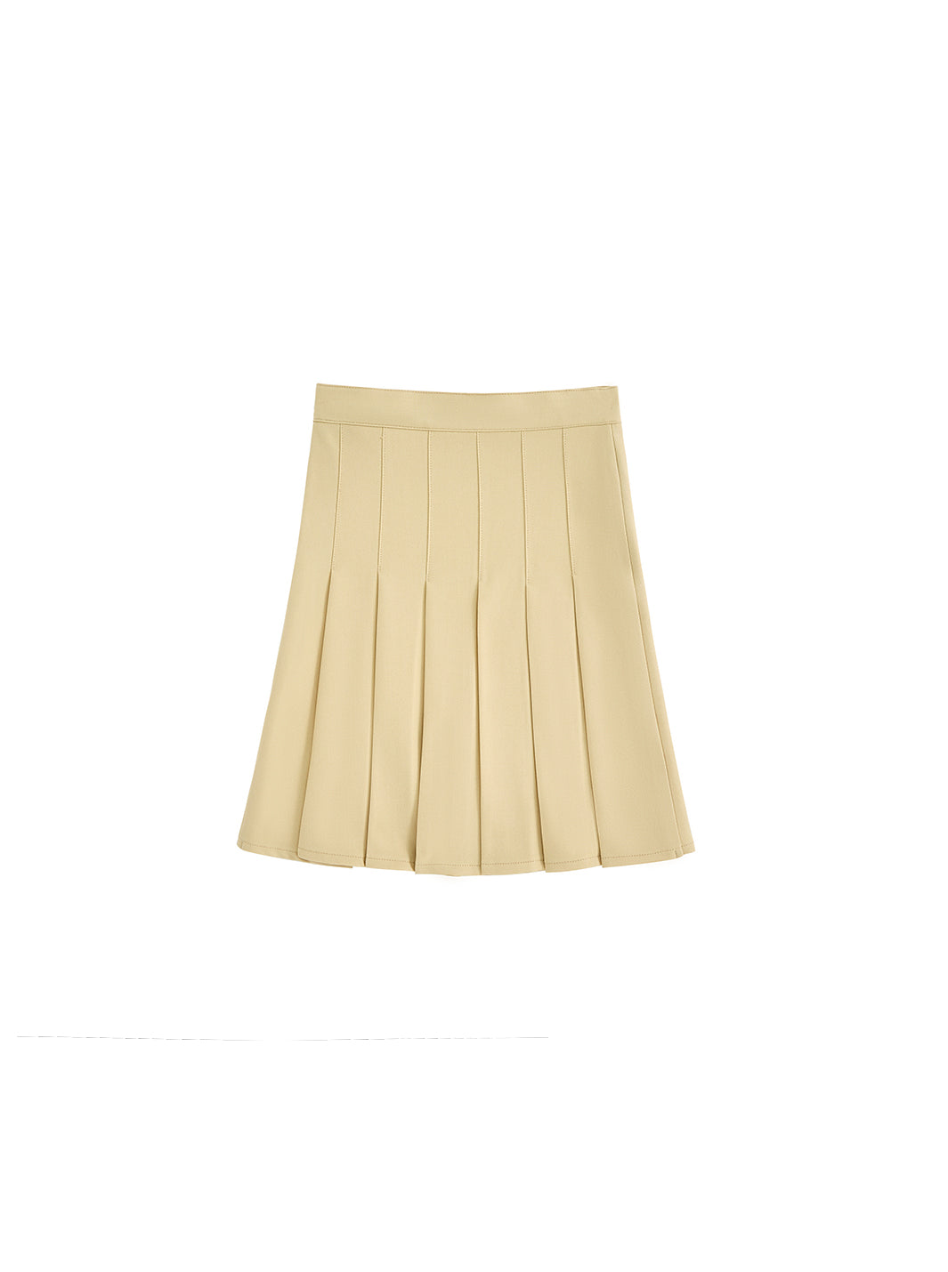 Pleated Skirt - Pale Yellow