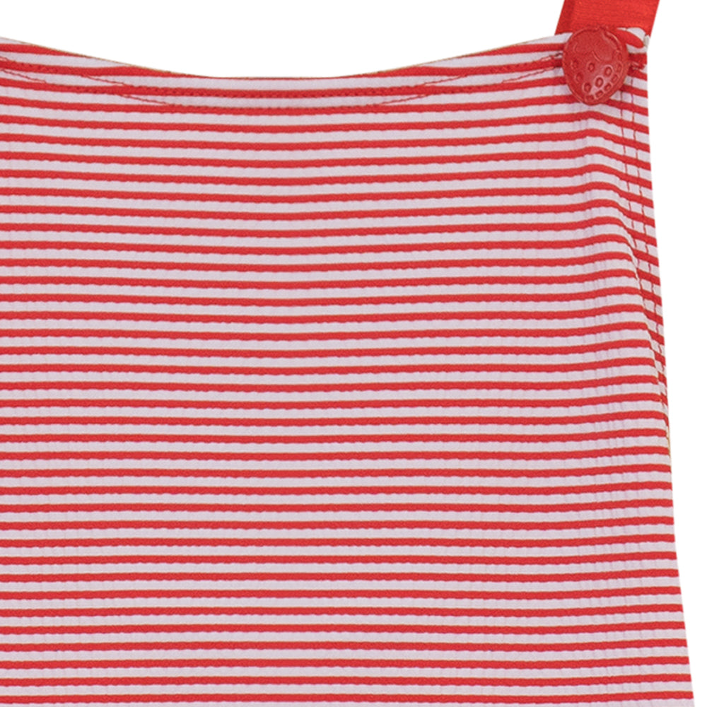 Seersucker Stripe Swimsuit - Red Stripe