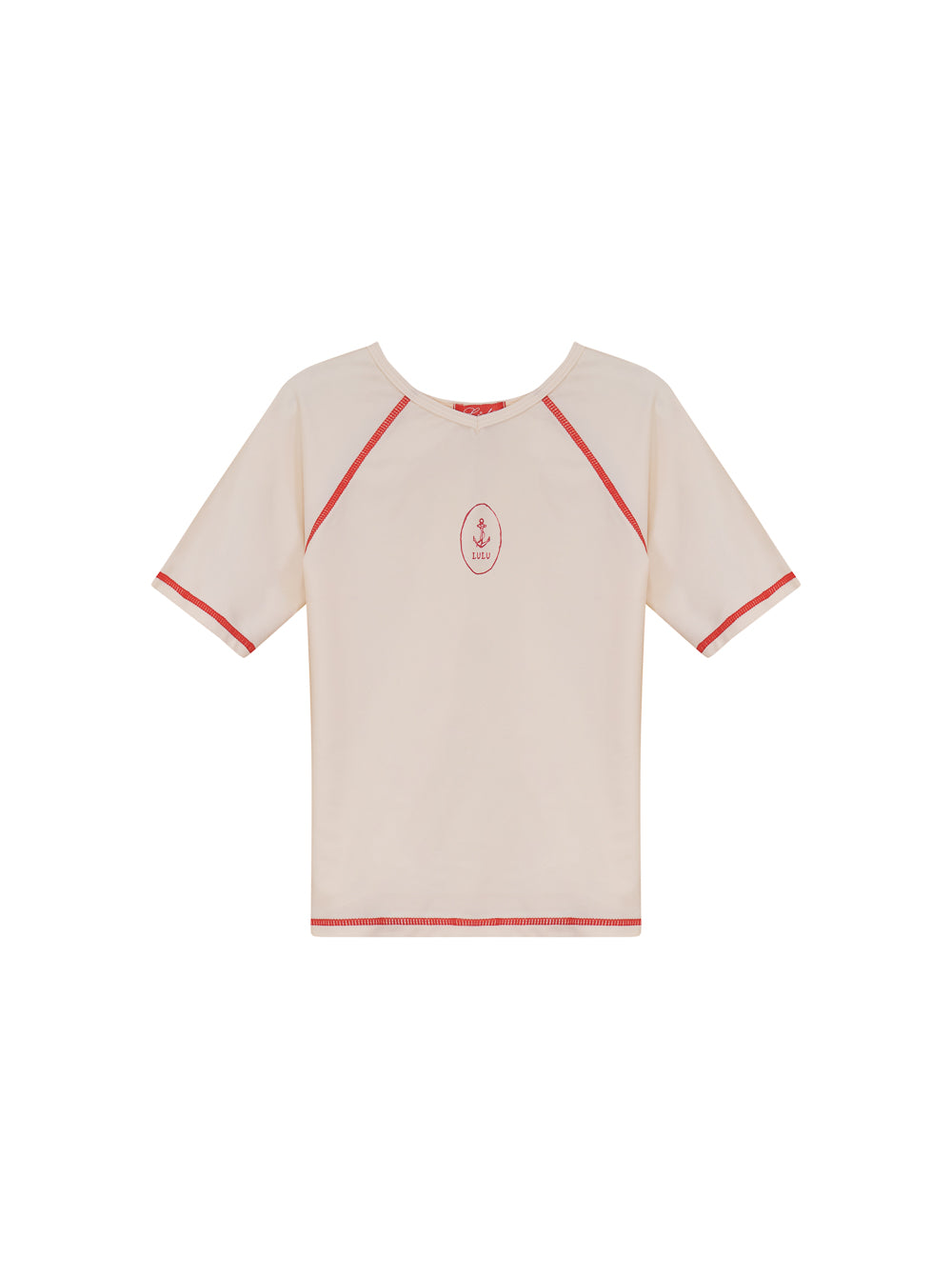 Boy Seersucker Stripe Swim Set - Red Stripe