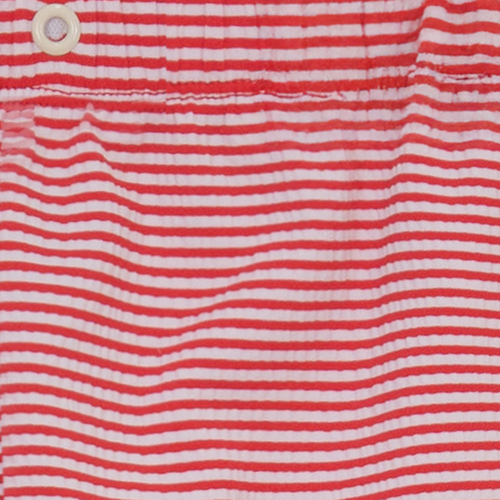 Boy Seersucker Stripe Swim Set - Red Stripe