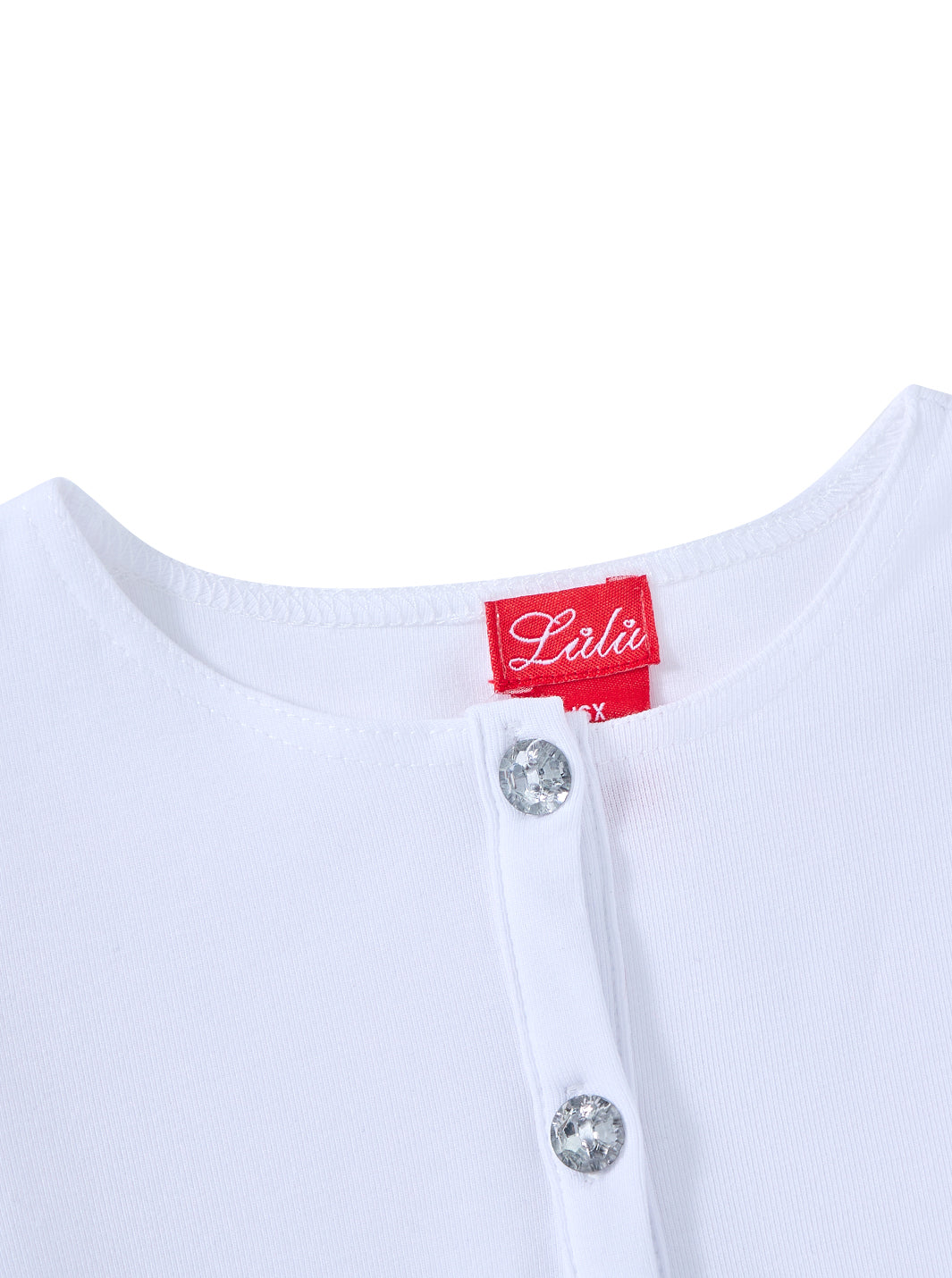 Basic Cardigan Crop Length T-shirt - White