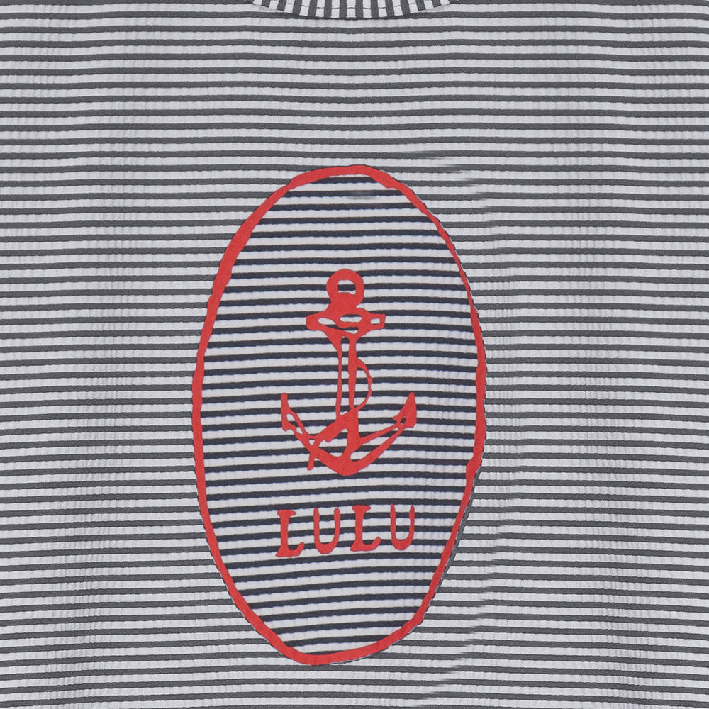 Seersucker Striped T-shirt - Black Stripe