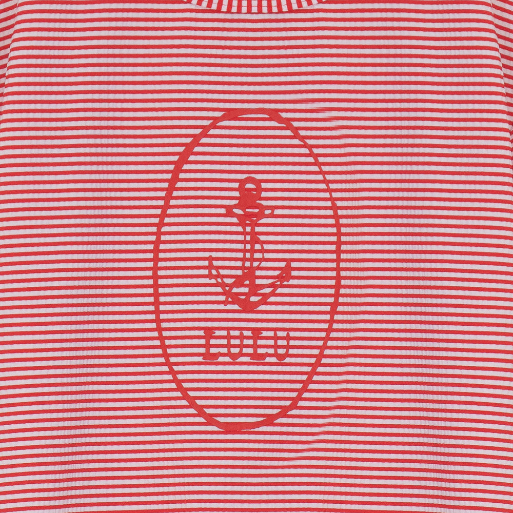 Seersucker Striped T-shirt - Red Stripe
