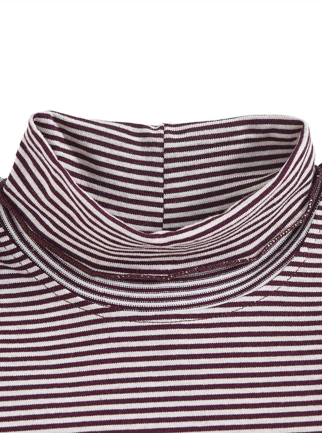 Baby Mock Neck Striped Set -  Brown