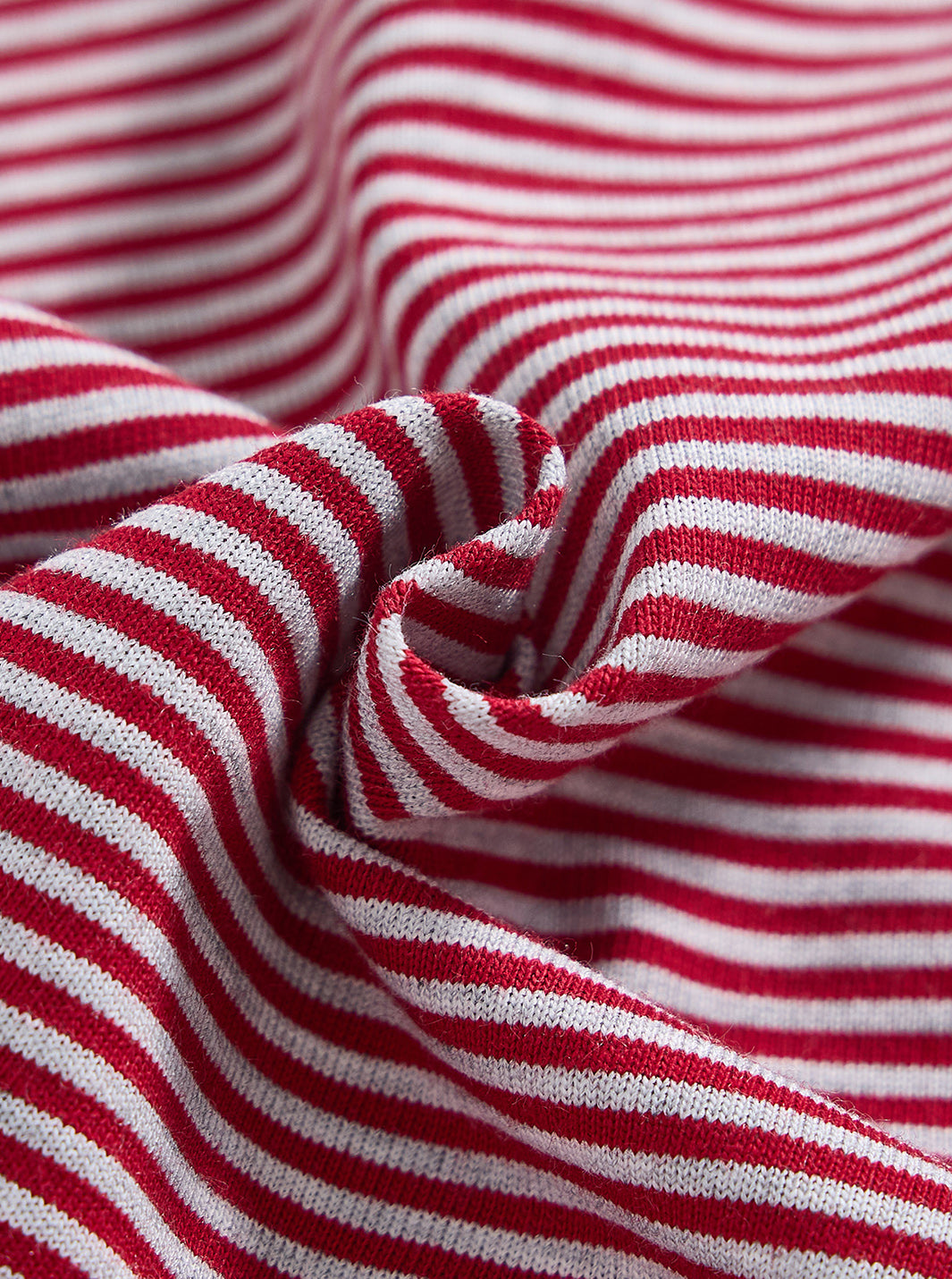 Baby Mock Neck Striped Set -  Burgundy