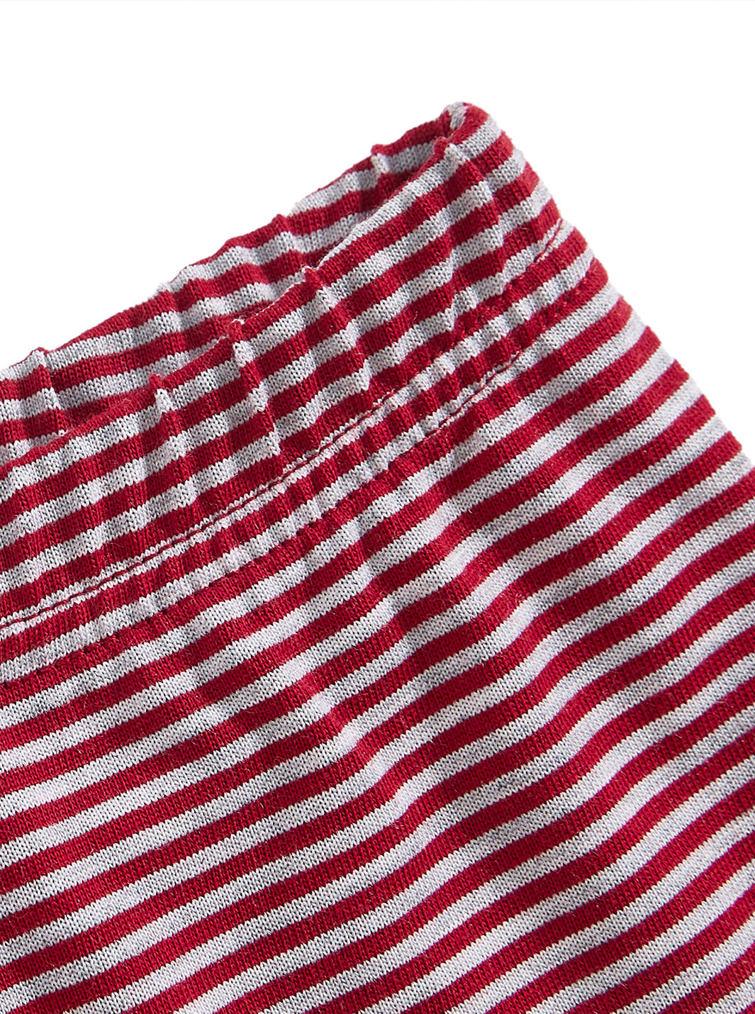 Baby Mock Neck Striped Set -  Burgundy