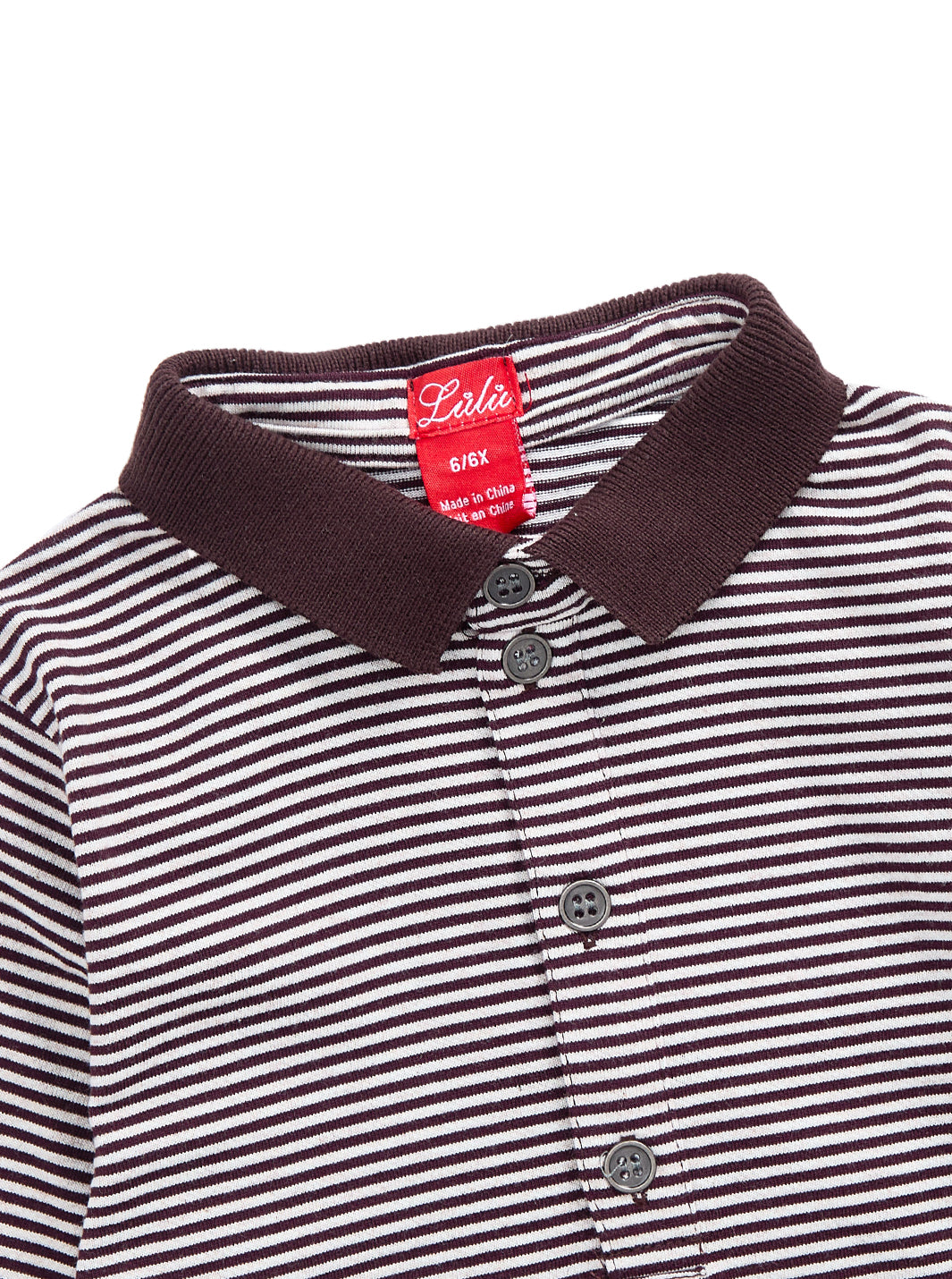 Striped Polo - Brown
