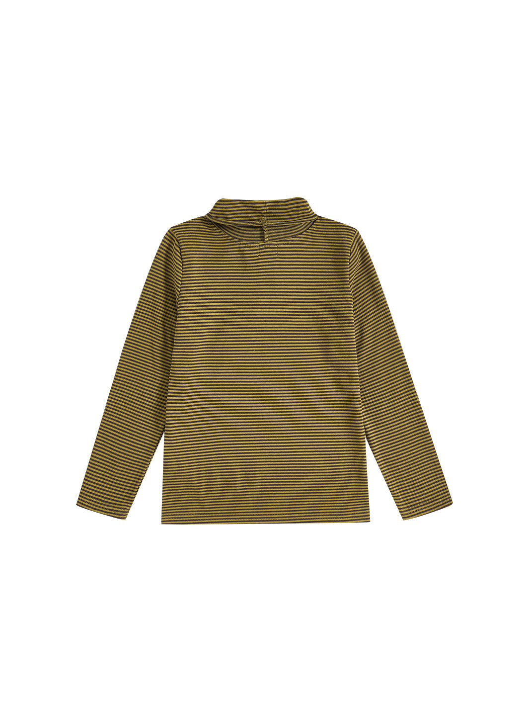 Stripe Mock Neck T-shirt - Green