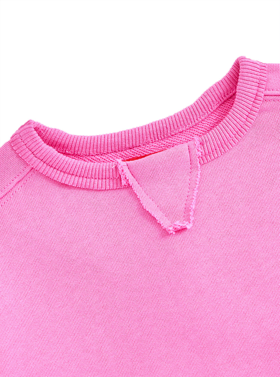French Terry Cut Top - Hot Pink