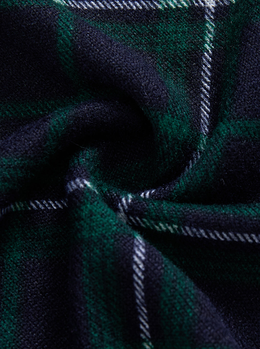 Plaid Mock Neck Dress - Green