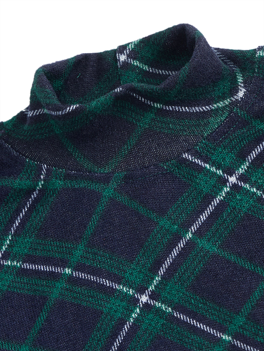 Baby Plaid Mock Neck Set - Green