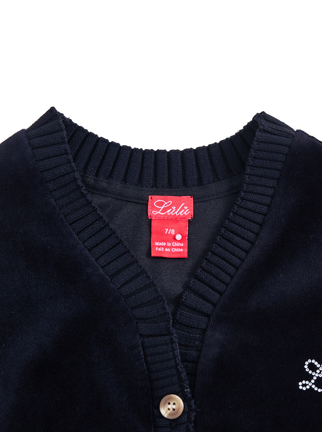 Cardigan Velour Crop Top