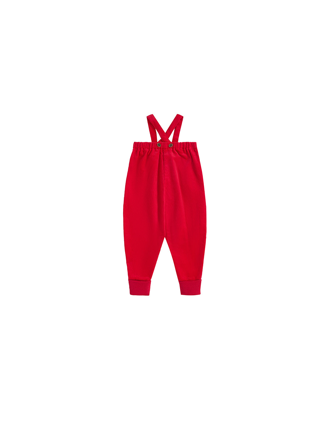 Corduroy Overall-Red