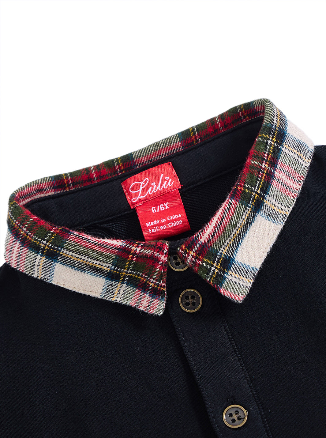 Plaid Collar Polo