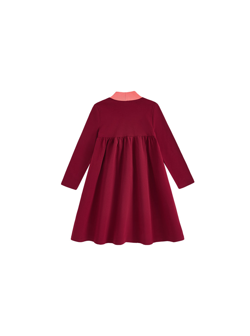 Contrast Mock Neck Dress