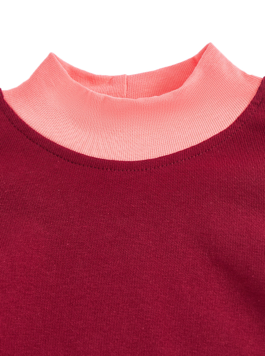 Baby Contrast Mock Neck Set - Girl