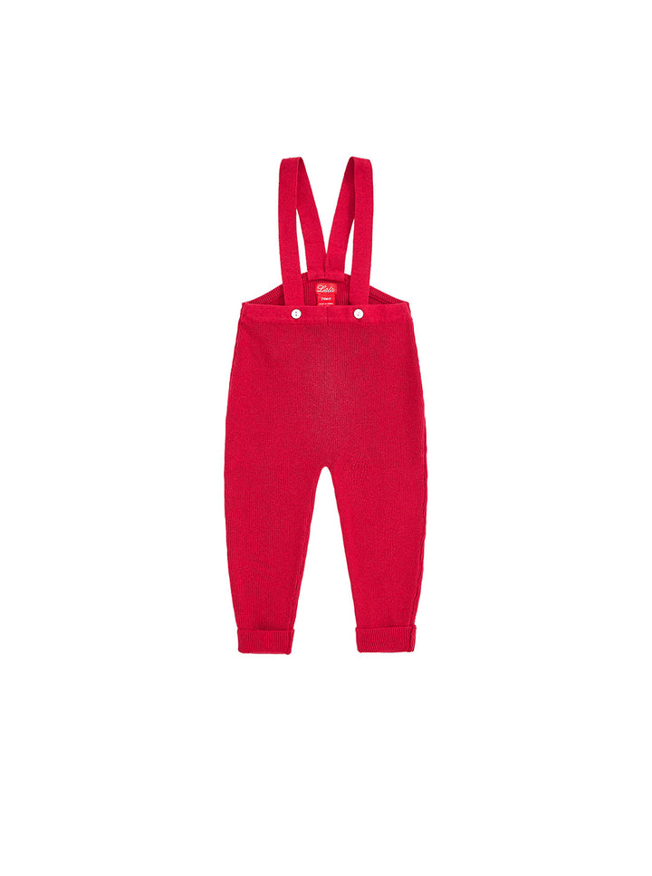 Baby Knit Legging Overall - Red Mix