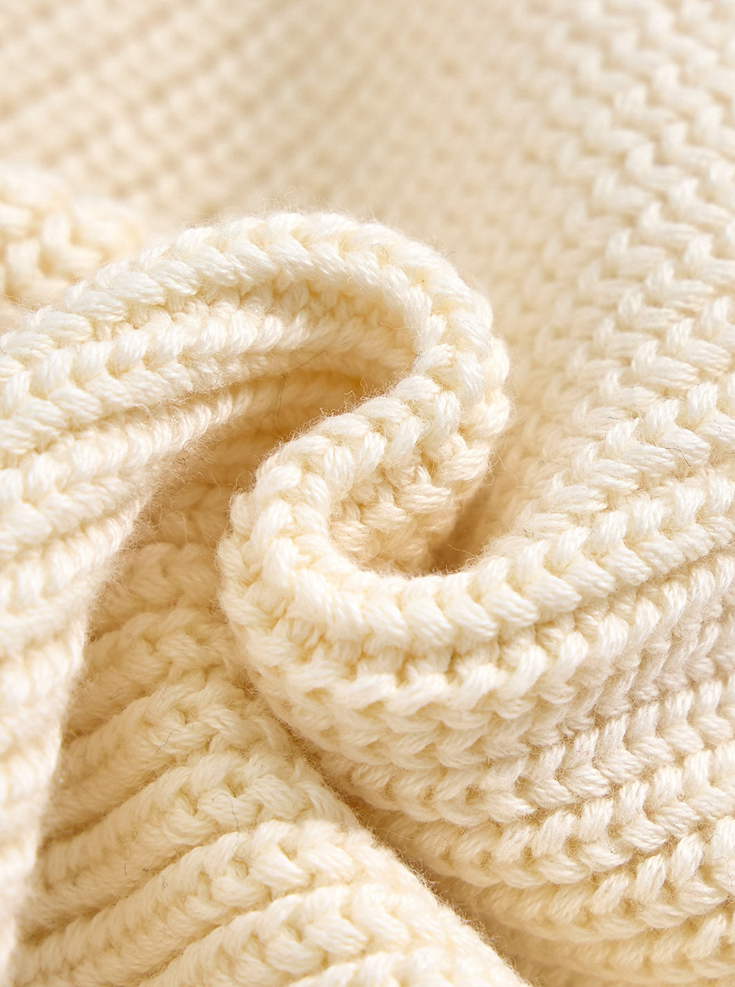 Baby Knit Rib Panty - Almond White